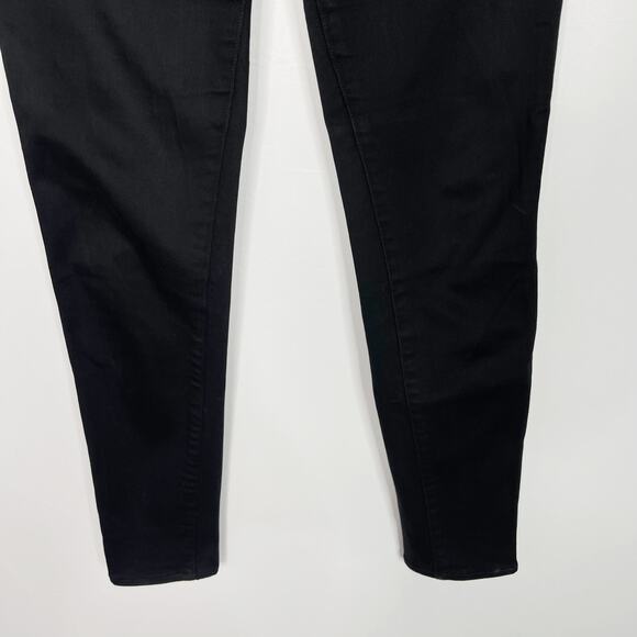 Madewell Womens 26 Black 10" High-Rise Skinny Jeans in Carbondale Wash Cotton - Picture 4 of 13